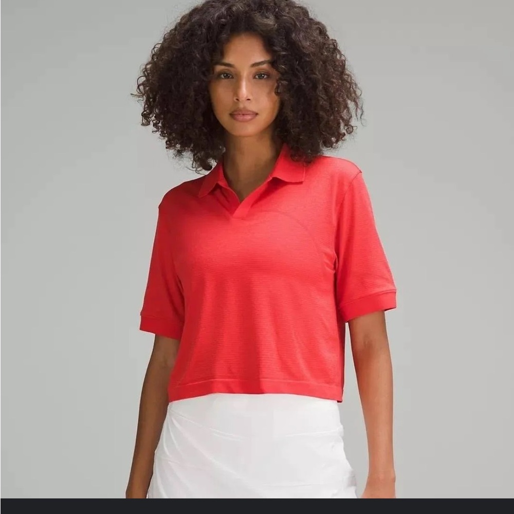 lululemon Women's Swiftly Tech Relaxed-Fit Polo Shirt size 8